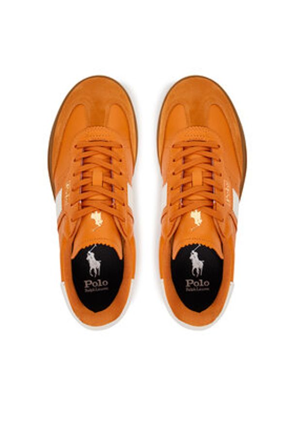 Polo Ralph Lauren Sneakersy Aera 804956688007 Pomarańczowy. Kolor: pomarańczowy. Materiał: skóra