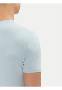 Karl Lagerfeld - KARL LAGERFELD T-Shirt 755087 552235 Błękitny Regular Fit. Typ kołnierza: dekolt w karo. Kolor: niebieski. Materiał: bawełna #5