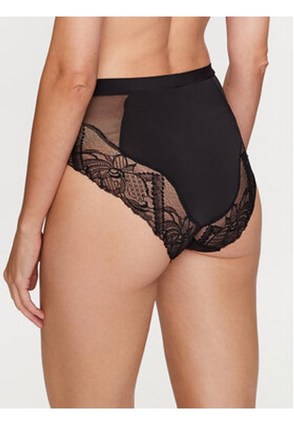 Chantelle Figi klasyczne z wysokim stanem Orangerie C17Q80 Czarny. Stan: podwyższony. Kolor: czarny. Materiał: syntetyk