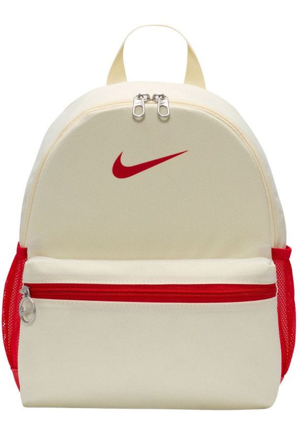 Nike - Plecak NIKE Mini Brasilia Just Do It JDI Kremowy Szkolny 11L. Kolor: kremowy