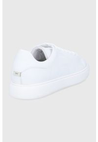 Liu Jo buty skórzane kolor biały. Nosek buta: okrągły. Zapięcie: sznurówki. Kolor: biały. Materiał: skóra