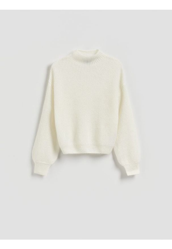 Reserved - Sweter z wełną - złamana biel. Materiał: wełna