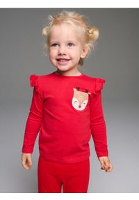 Sinsay - Koszulka z długimi rękawami z motywem świątecznym - czerwony. Kolor: czerwony. Długość rękawa: długi rękaw. Długość: długie. Styl: wizytowy #1