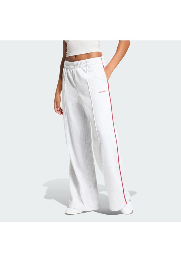 Adidas - Spodnie z wyszywaną grafiką Seasonal Essentials Colourpop. Kolor: czerwony, szary, wielokolorowy. Materiał: materiał. Sport: fitness