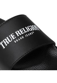 True Religion Klapki TRSLIDE015 Czarny. Kolor: czarny. Materiał: skóra #5