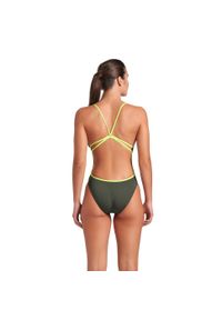 Strój kąpielowy damski Arena Lace Back Solid. Kolor: zielony