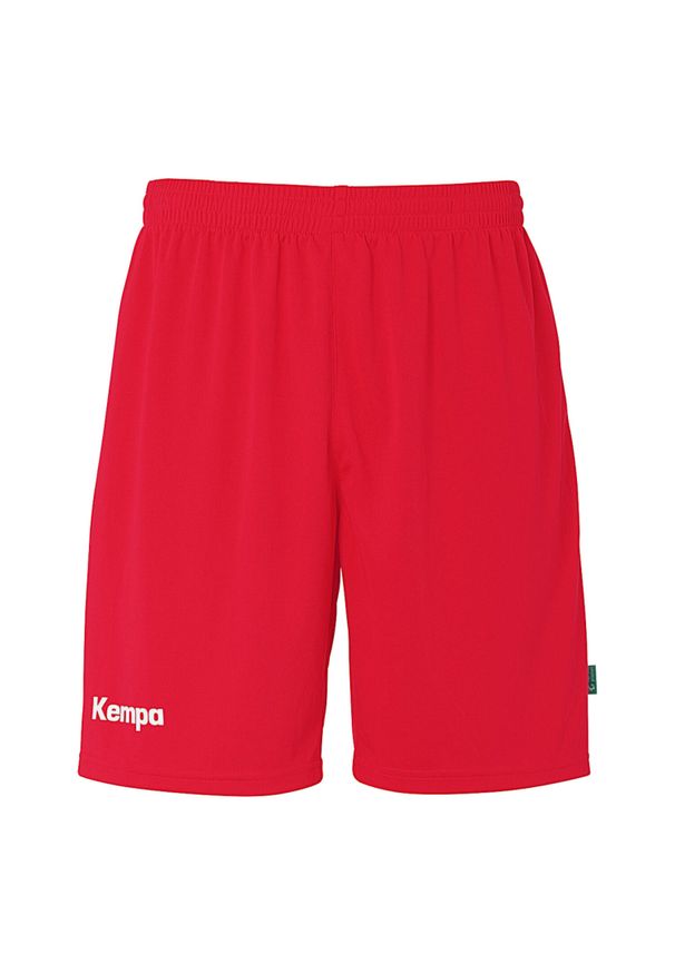 KEMPA - Szorty dla dzieci Kempa Team. Kolor: czerwony. Długość: krótkie. Wzór: napisy. Sezon: lato