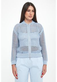 Kardigan damski ażurowy z cekinami PESERICO. Wzór: ażurowy #4