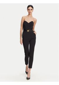 Elisabetta Franchi Kombinezon TU-039-51E2 Czarny Regular Fit. Kolor: czarny. Materiał: syntetyk #4