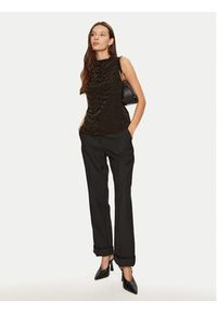 Vero Moda Bluzka Lucy 10316749 Brązowy Regular Fit. Kolor: brązowy. Materiał: syntetyk