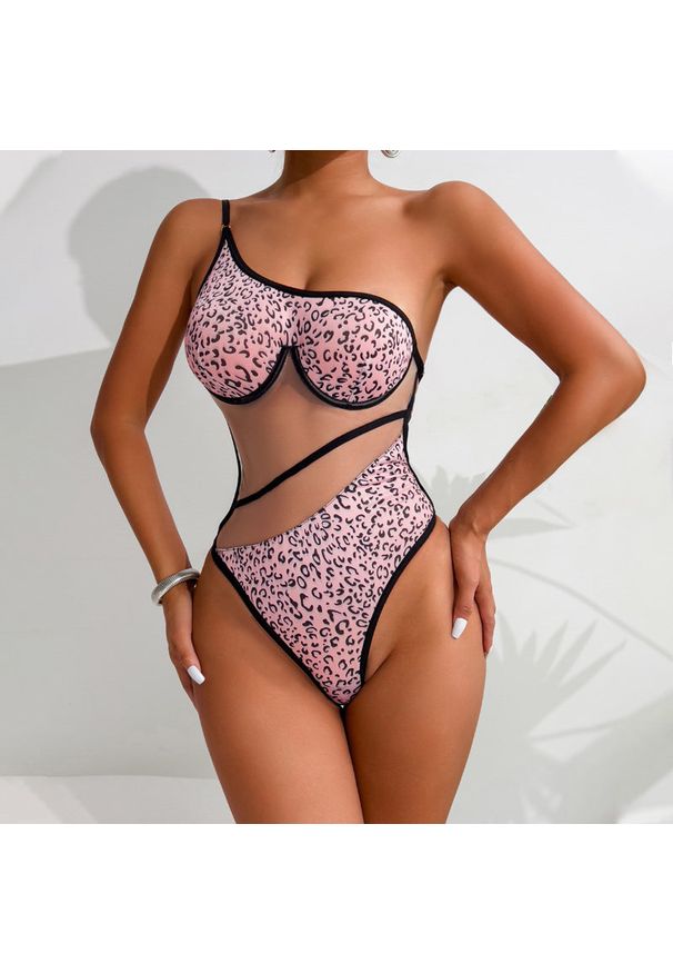 Intica - Body damskie z transparentnym klinem na wieczór i co dzień Sapna. Materiał: materiał