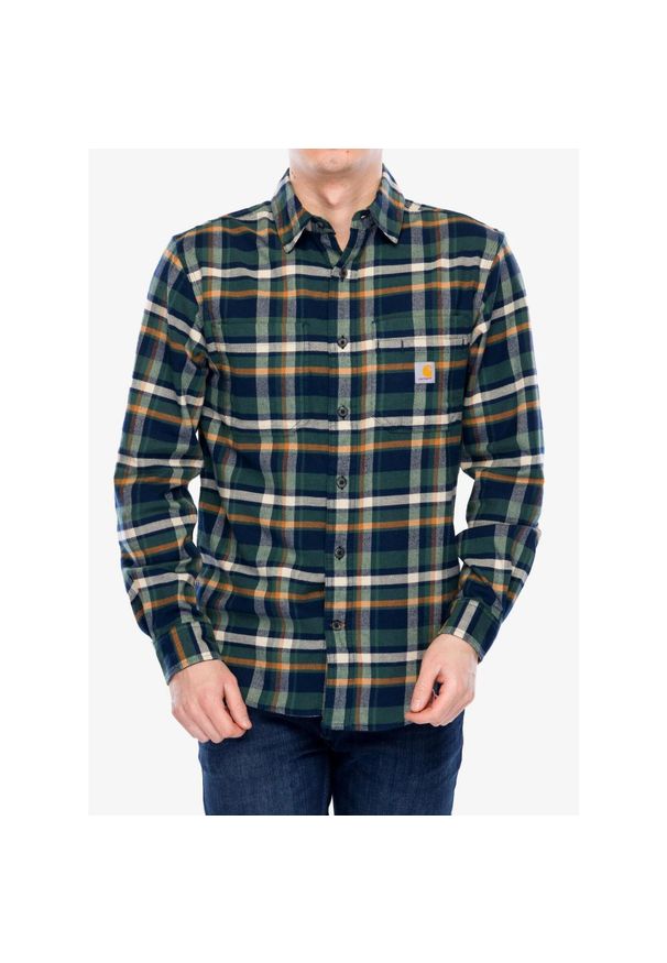 Koszula męska Carhartt Flannel L/S Plaid Shirt. Kolor: niebieski