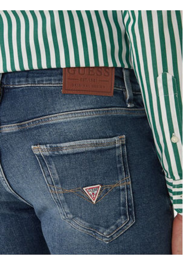 Guess Jeansy M2YAN1 D4Q42 Niebieski Skinny Fit. Kolor: niebieski