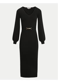 Morgan Sukienka dzianinowa 232-RMROSA Czarny Slim Fit. Kolor: czarny. Materiał: wiskoza #6