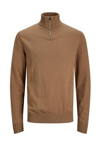 Jack & Jones - Jack&Jones Sweter 12189339 Brązowy Regular Fit. Kolor: brązowy. Materiał: bawełna #6
