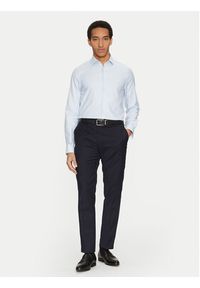 Calvin Klein Koszula K10K114302 Błękitny Slim Fit. Kolor: niebieski. Materiał: bawełna