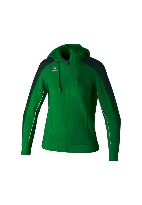 ERIMA - Damska bluza dresowa z kapturem Erima Evo Star. Typ kołnierza: kaptur. Kolor: zielony. Materiał: dresówka. Sport: piłka ręczna, fitness