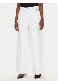 Karl Lagerfeld - KARL LAGERFELD Jeansy A2W10158 Biały Wide Leg. Kolor: biały