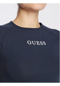 Guess T-Shirt Aline V3RP16 KABR0 Granatowy Slim Fit. Kolor: niebieski. Materiał: syntetyk