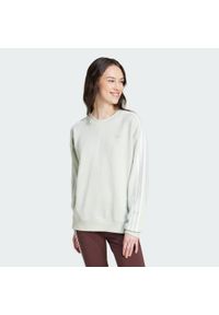 Adidas - Essentials 3-Stripes Sweatshirt. Kolor: zielony