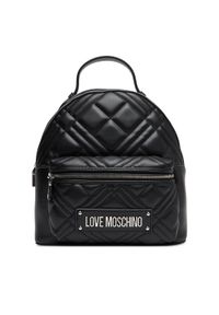 Love Moschino - LOVE MOSCHINO Plecak JC4148PP0MLA000B Czarny. Kolor: czarny. Materiał: skóra