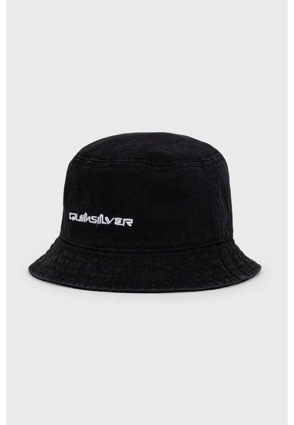 Quiksilver kapelusz bawełniany kolor czarny. Kolor: czarny. Materiał: bawełna