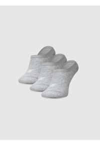 4f - 4F Skarpetki casual stopki (3-pack) męskie - szare 43-46. Kolor: szary. Materiał: bawełna, włókno, materiał, poliamid, elastan. Sport: turystyka piesza, fitness