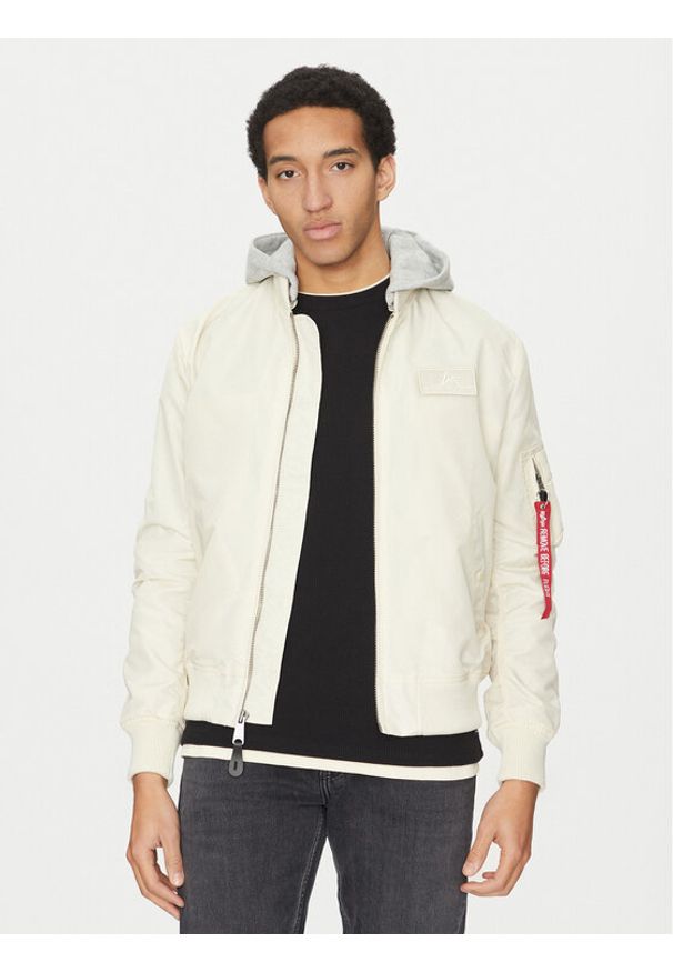 Alpha Industries Kurtka bomber Ma-1 196108 Beżowy Regular Fit. Kolor: beżowy. Materiał: syntetyk