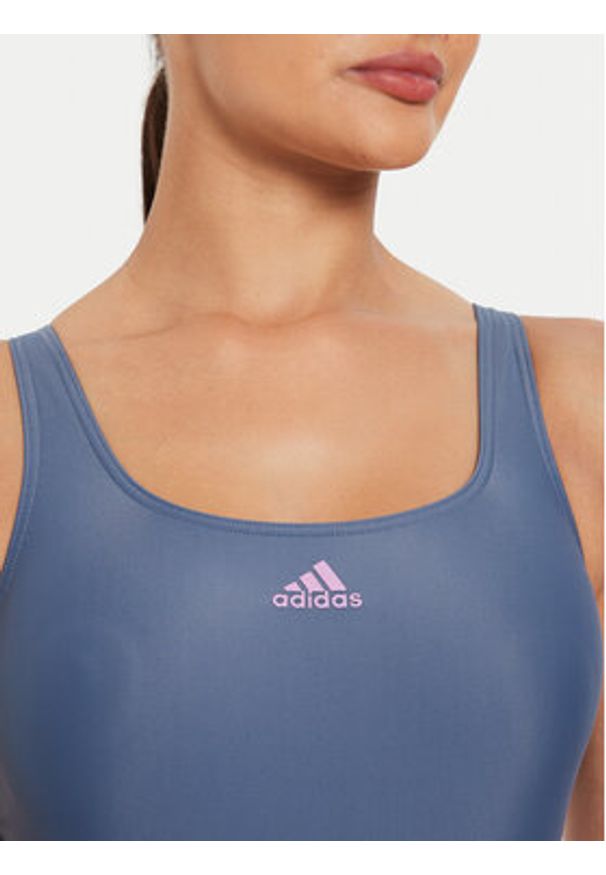Adidas - adidas Strój kąpielowy 3-Stripes IY9720 Niebieski. Kolor: niebieski. Materiał: syntetyk
