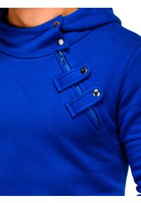 Ombre Clothing - Bluza męska z kapturem - niebieska/zielona PACO - M. Okazja: na co dzień. Typ kołnierza: kaptur. Kolor: niebieski. Materiał: bawełna, poliester. Długość: krótkie. Styl: casual