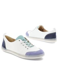 Białe Sneakersy Armodo Wygodne Sznurowane Obuwie Damskie. Okazja: na co dzień. Zapięcie: sznurówki. Kolor: biały. Materiał: skóra. Wzór: aplikacja #3