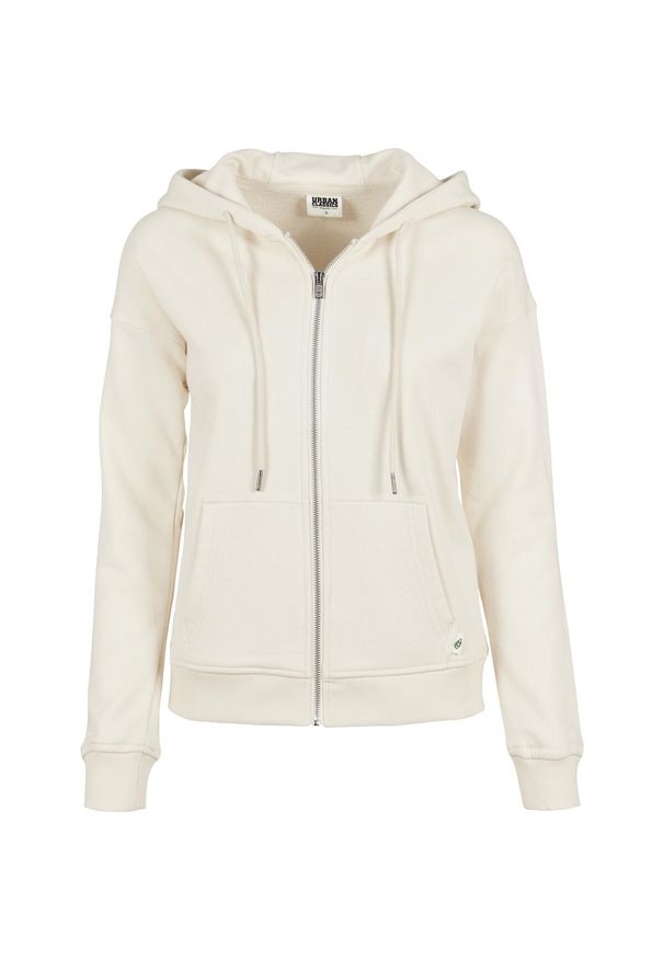 Bluza damska z kapturem Urban Classics organic terry zip-Duże rozmiary. Typ kołnierza: kaptur. Kolor: biały