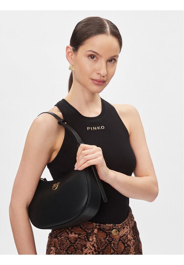 Pinko Torebka Half Moon Mini Fl . PE 24 PLTT 102790 A0F1 Czarny. Kolor: czarny. Materiał: skórzane