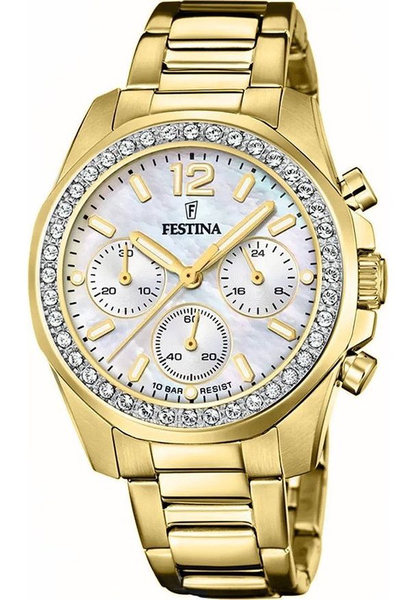 Zegarek Festina Zegarek damski Festina F20609-1 złoty. Kolor: złoty