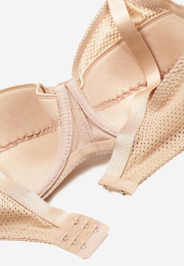 Born2be - Ciemnobeżowy Biustonosz z Regulowanymi Ramiączkami Xoviana. Kolekcja: plus size. Kolor: beżowy