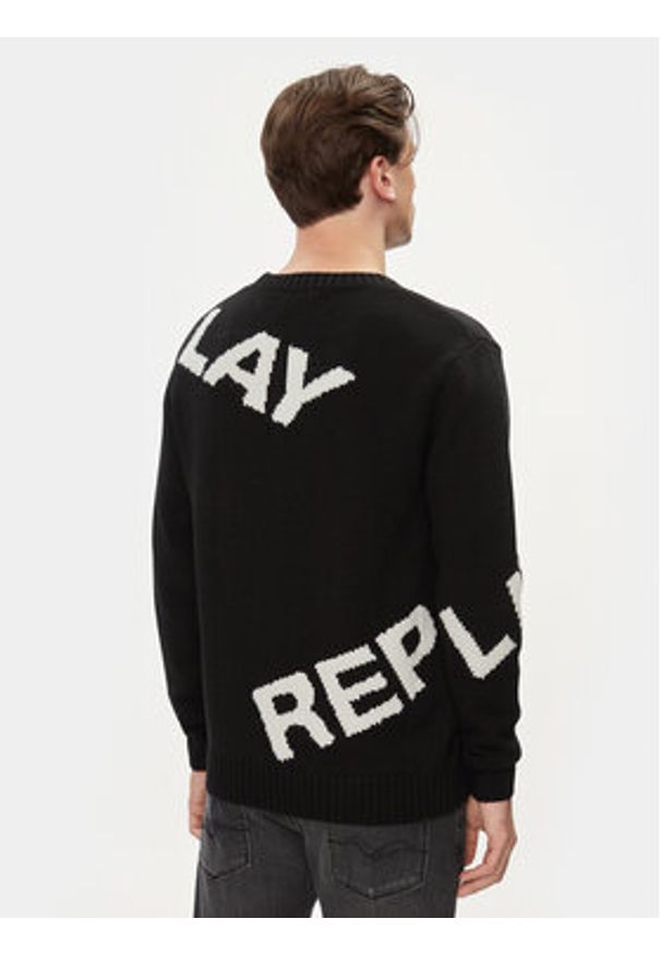 Replay Sweter UK2514.000.G2897J Czarny Regular Fit. Kolor: czarny. Materiał: syntetyk
