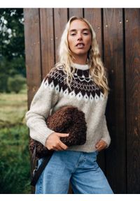 Reserved - Sweter z dodatkiem wełny - wielobarwny. Materiał: wełna #1