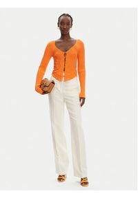 Pinko - PINKO Kardigan Vergina 104627 A2E6 Pomarańczowy Slim Fit. Kolor: pomarańczowy. Materiał: wiskoza, syntetyk #4