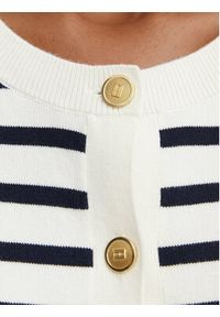 TOMMY HILFIGER - Tommy Hilfiger Kardigan Cable Fine WW0WW42370 Biały Regular Fit. Kolor: biały. Materiał: syntetyk #5