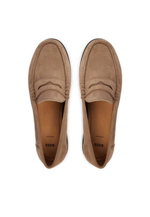 BOSS Półbuty Tevan 50563161 Beżowy. Kolor: beżowy. Materiał: skóra, zamsz