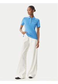 TOMMY HILFIGER - Tommy Hilfiger Polo 1985 WW0WW43225 Niebieski Slim Fit. Typ kołnierza: polo. Kolor: niebieski. Materiał: bawełna #5