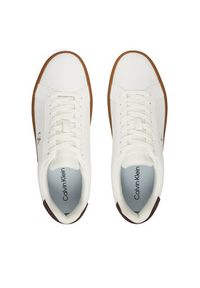 Calvin Klein Sneakersy Classic Cupsole Laceup Lth YM0YM01435 Biały. Kolor: biały. Materiał: skóra #5