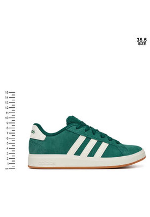 Adidas - adidas Sneakersy Grand Court 00s JP5893 Zielony. Kolor: zielony. Materiał: skóra, zamsz