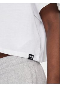 Under Armour T-Shirt Rival 1389721 Biały Loose Fit. Kolor: biały. Materiał: syntetyk #4