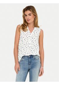 only - ONLY Bluzka Jette 15348709 Biały Regular Fit. Kolor: biały. Materiał: wiskoza
