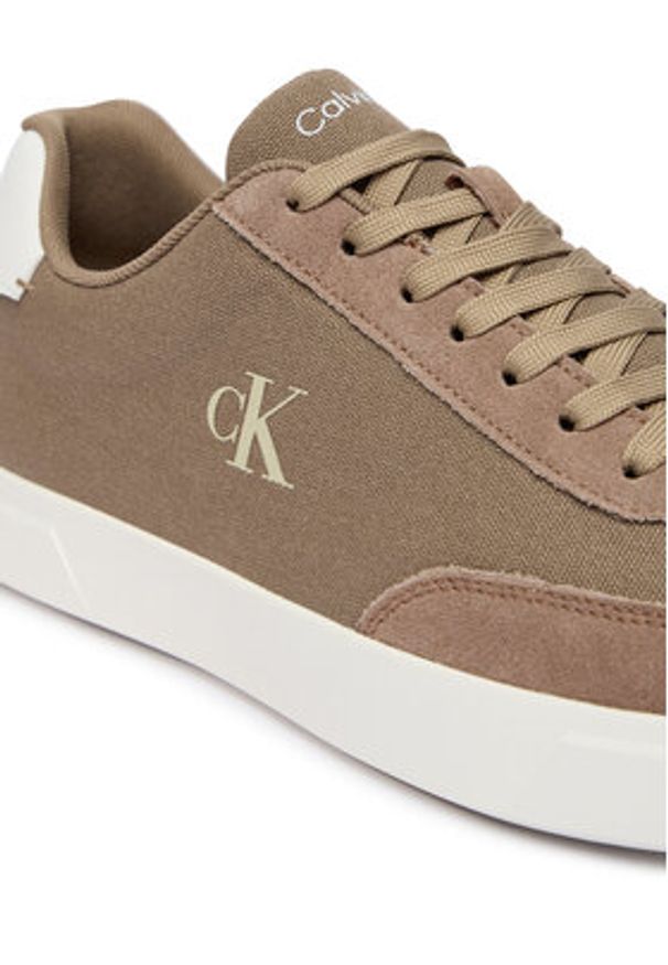 Calvin Klein Sneakersy Low Prof Cupsole Cv HM0HM02236 Brązowy. Kolor: brązowy. Materiał: materiał