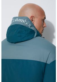 columbia - Columbia kurtka. Kolor: turkusowy. Materiał: materiał #6