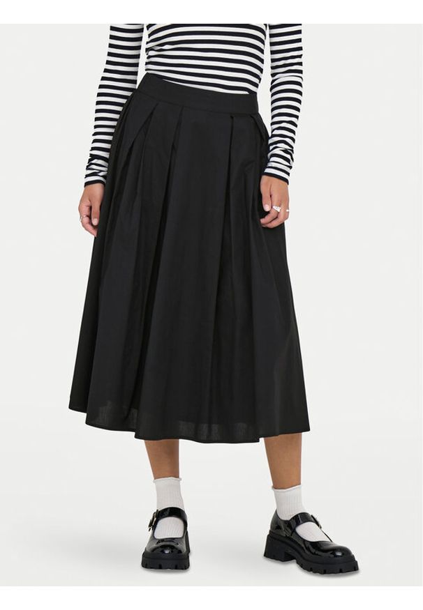 only - ONLY Spódnica trapezowa Maila 15369555 Czarny Regular Fit. Kolor: czarny. Materiał: bawełna