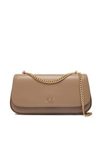 Calvin Klein Torebka Ck Convertible Chain Small Bag LV04F3172G Beżowy. Kolor: beżowy. Materiał: skórzane #3
