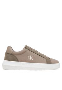 Calvin Klein Jeans Sneakersy Chunky Cupsole Mg Canvas YM0YM01219 Brązowy. Kolor: brązowy. Materiał: materiał